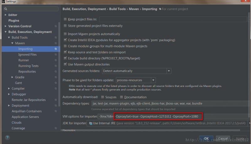 文件:Idea：为 Maven-importing 设置代理.png